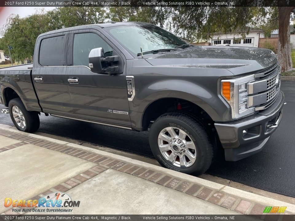 2017 Ford F250 Super Duty Platinum Crew Cab 4x4 Magnetic / Black Photo #3