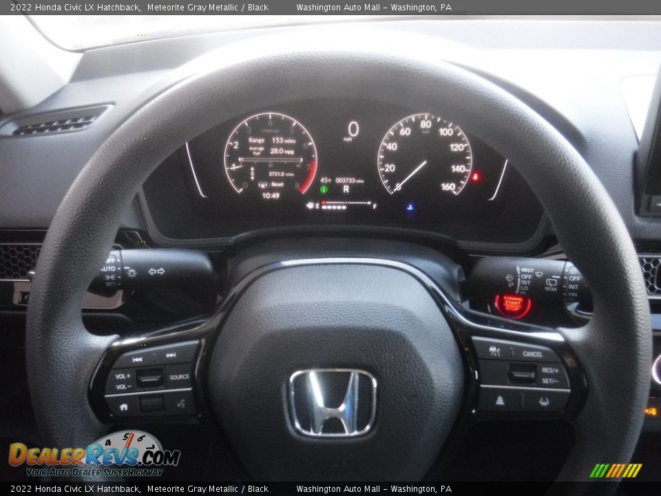 2022 Honda Civic LX Hatchback Meteorite Gray Metallic / Black Photo #20