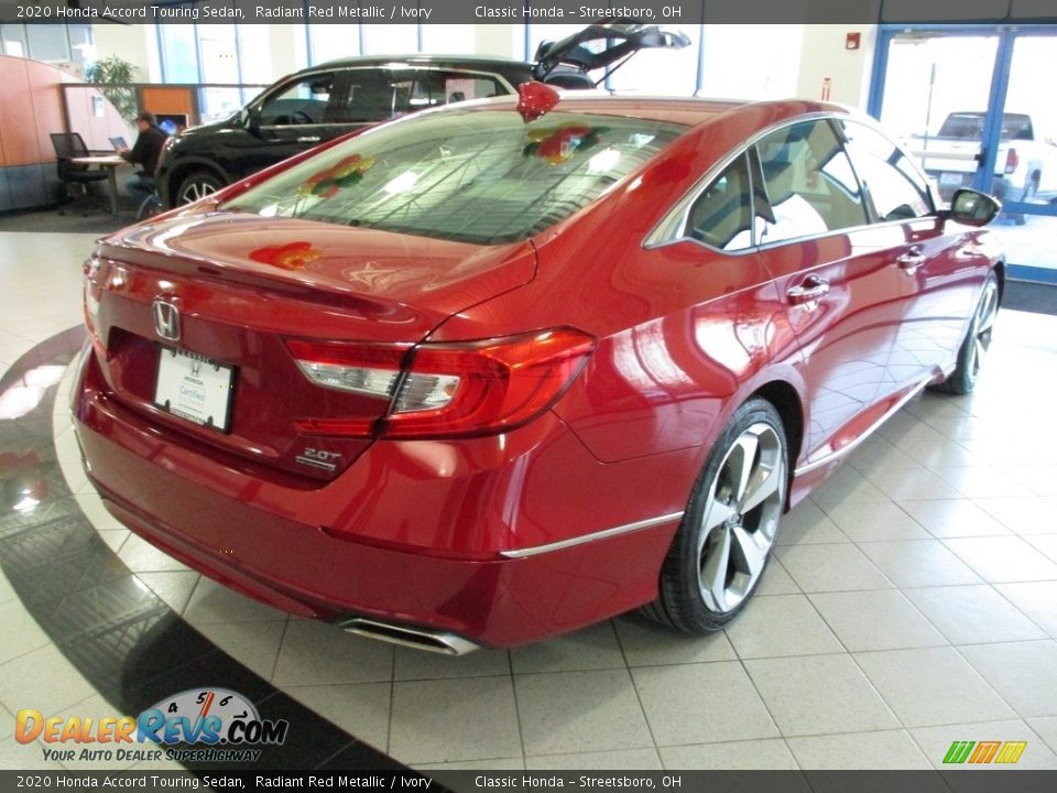 2020 Honda Accord Touring Sedan Radiant Red Metallic / Ivory Photo #7