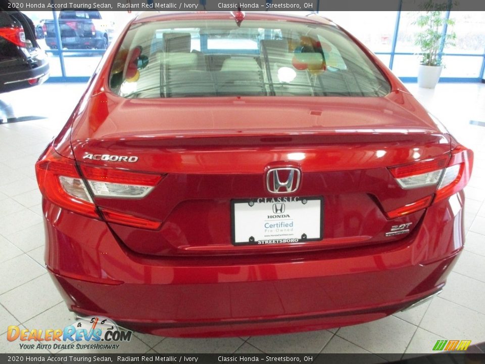 2020 Honda Accord Touring Sedan Radiant Red Metallic / Ivory Photo #8