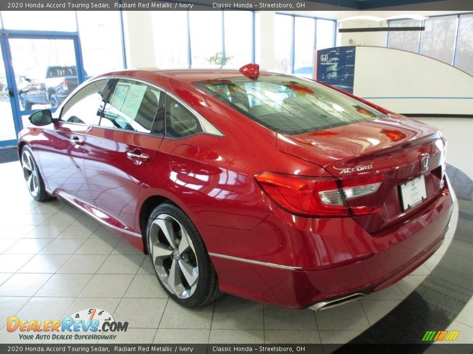 2020 Honda Accord Touring Sedan Radiant Red Metallic / Ivory Photo #9