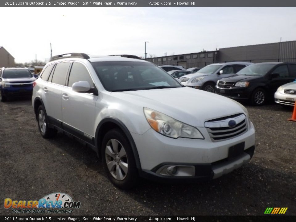 2011 Subaru Outback 2.5i Limited Wagon Satin White Pearl / Warm Ivory Photo #3