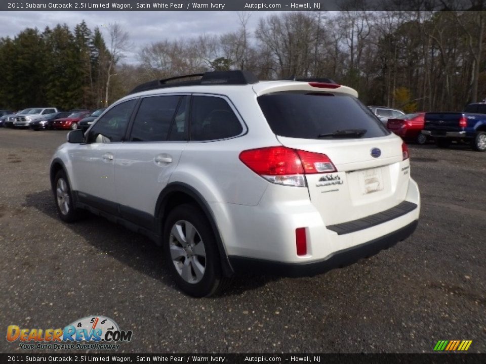 2011 Subaru Outback 2.5i Limited Wagon Satin White Pearl / Warm Ivory Photo #4