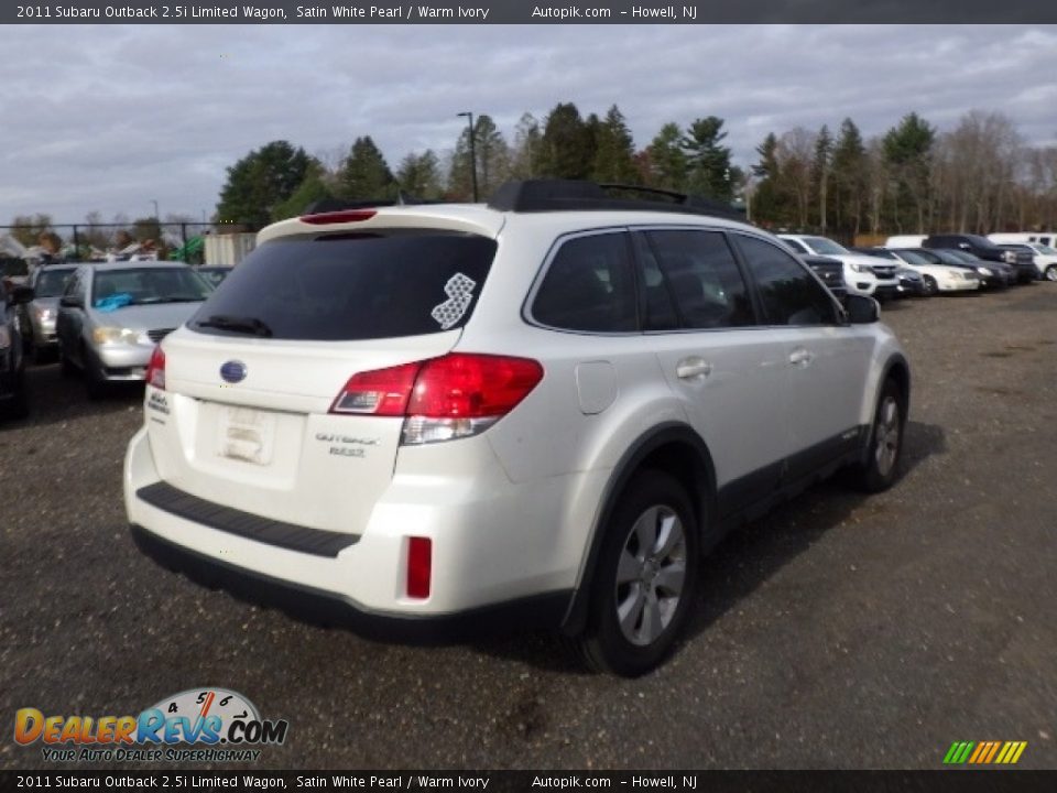 2011 Subaru Outback 2.5i Limited Wagon Satin White Pearl / Warm Ivory Photo #6