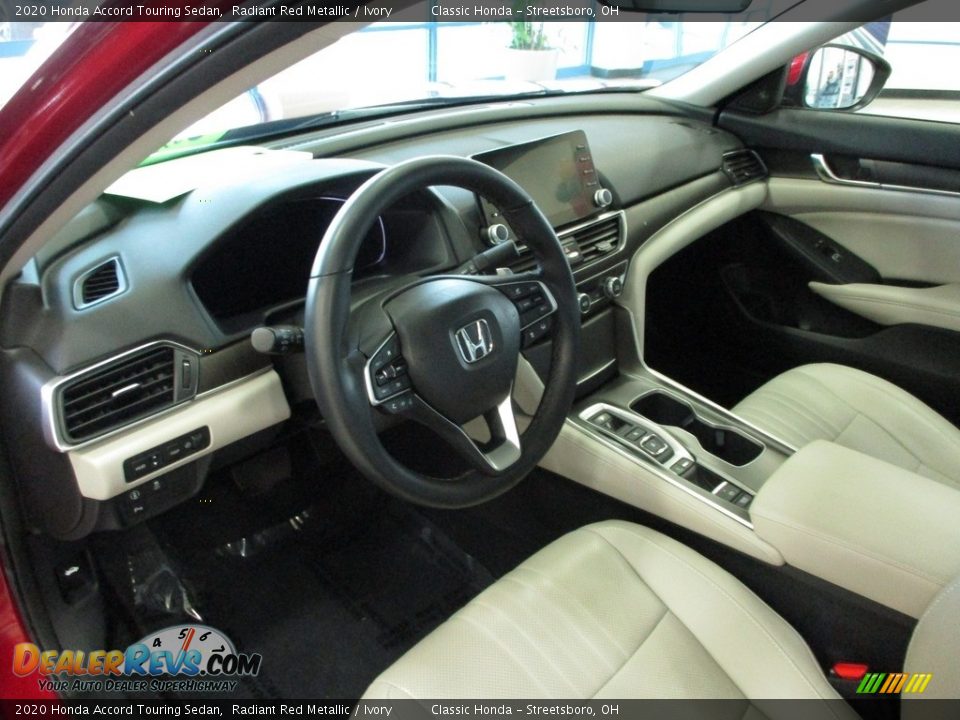 2020 Honda Accord Touring Sedan Radiant Red Metallic / Ivory Photo #27