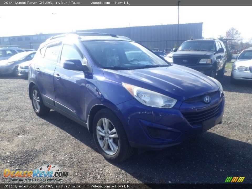 2012 Hyundai Tucson GLS AWD Iris Blue / Taupe Photo #3