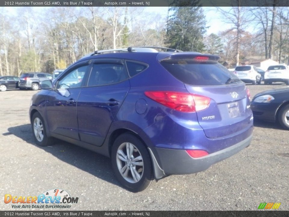 2012 Hyundai Tucson GLS AWD Iris Blue / Taupe Photo #4