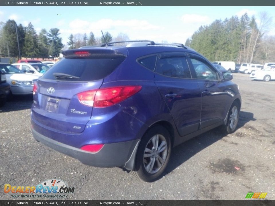 2012 Hyundai Tucson GLS AWD Iris Blue / Taupe Photo #6