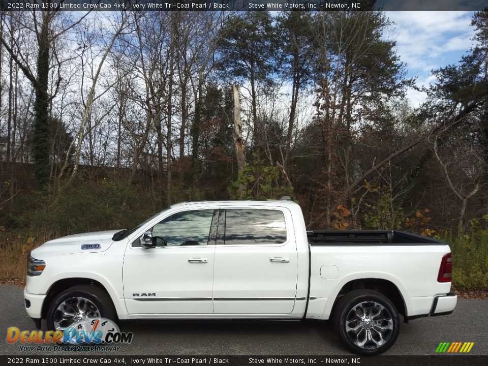 2022 Ram 1500 Limited Crew Cab 4x4 Ivory White Tri-Coat Pearl / Black Photo #1