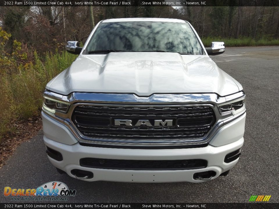 2022 Ram 1500 Limited Crew Cab 4x4 Ivory White Tri-Coat Pearl / Black Photo #3