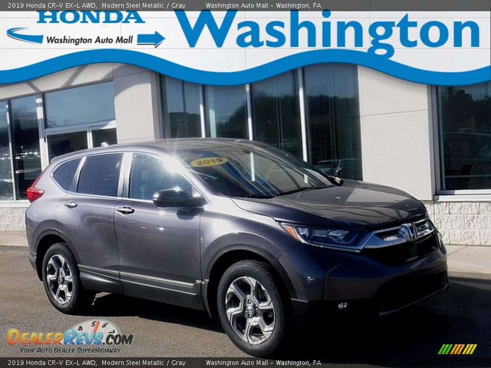 2019 Honda CR-V EX-L AWD Modern Steel Metallic / Gray Photo #1