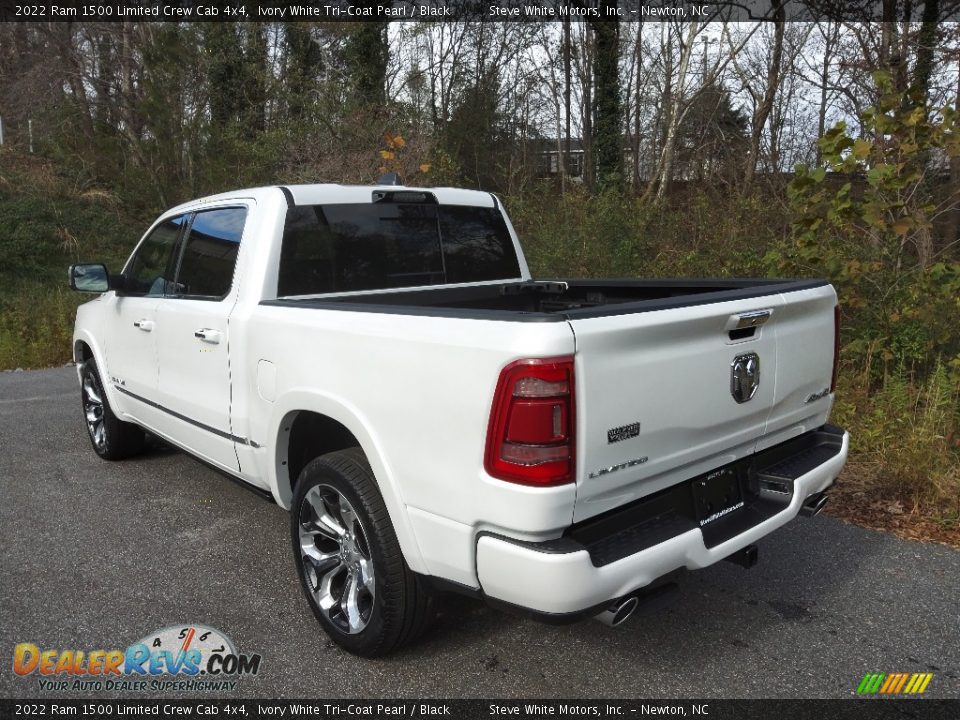 2022 Ram 1500 Limited Crew Cab 4x4 Ivory White Tri-Coat Pearl / Black Photo #10