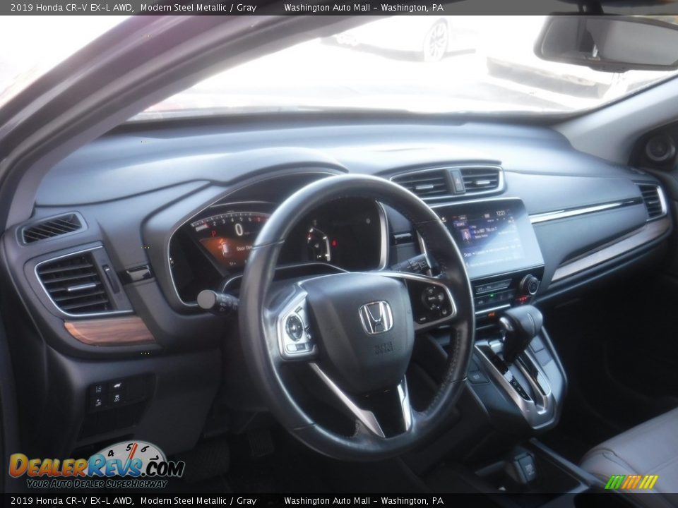 2019 Honda CR-V EX-L AWD Modern Steel Metallic / Gray Photo #13