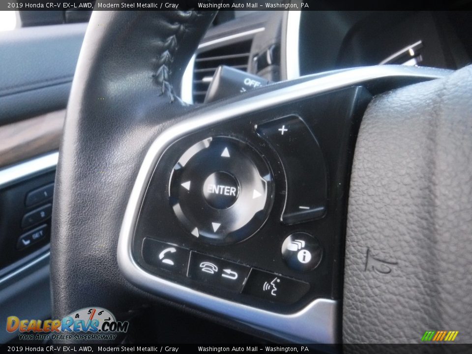 2019 Honda CR-V EX-L AWD Modern Steel Metallic / Gray Photo #25