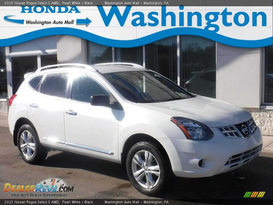 2015 Nissan Rogue Select S AWD Pearl White / Black Photo #1