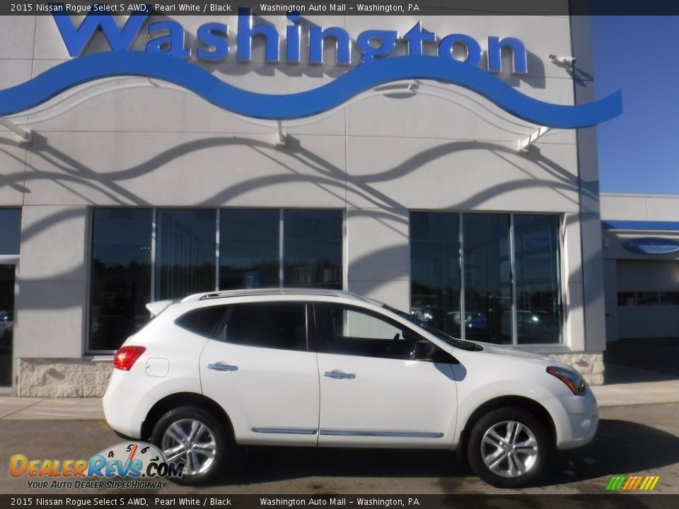 2015 Nissan Rogue Select S AWD Pearl White / Black Photo #2