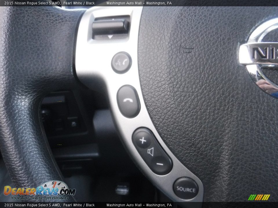 2015 Nissan Rogue Select S AWD Pearl White / Black Photo #21