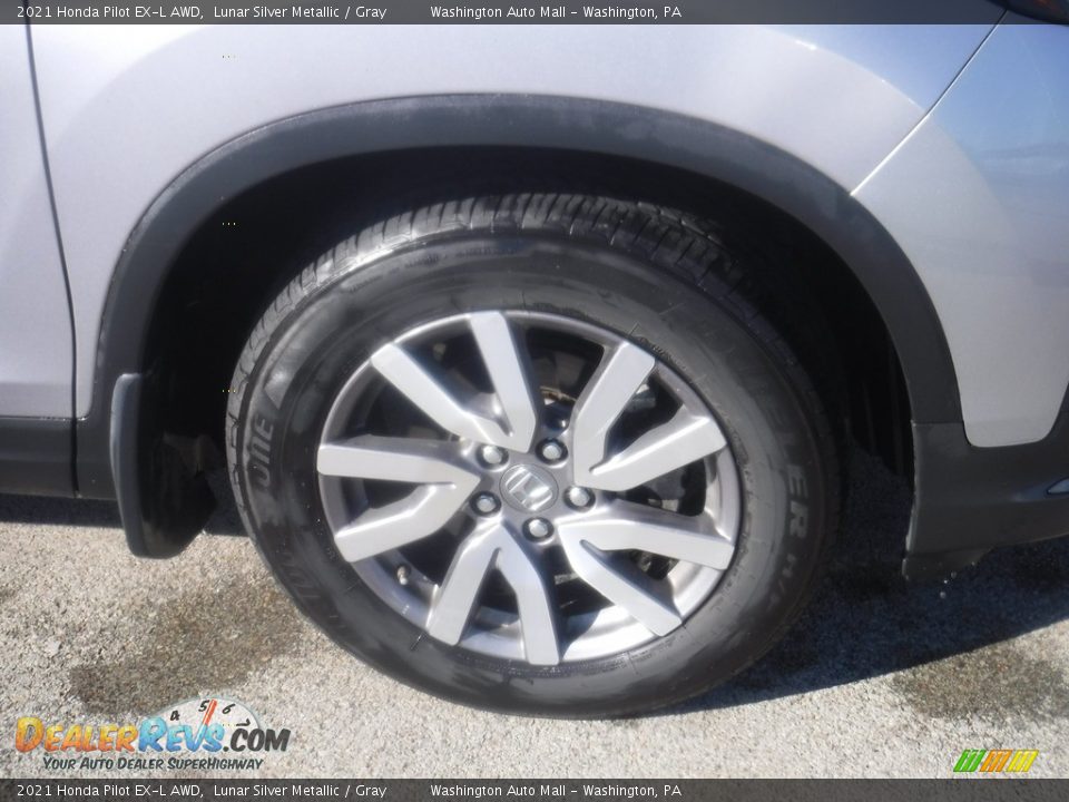 2021 Honda Pilot EX-L AWD Lunar Silver Metallic / Gray Photo #3