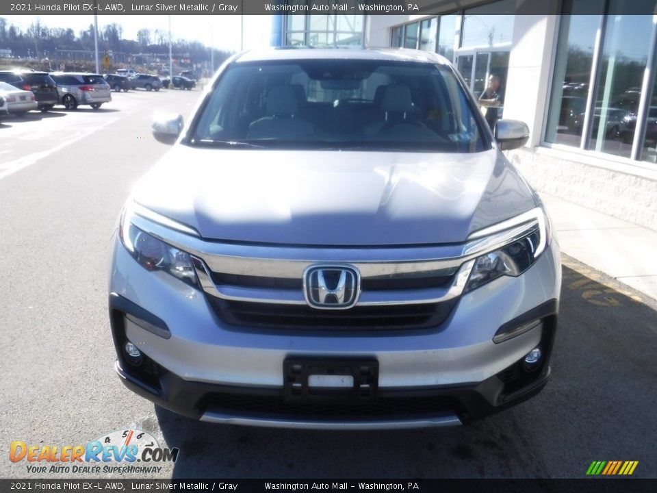 2021 Honda Pilot EX-L AWD Lunar Silver Metallic / Gray Photo #5