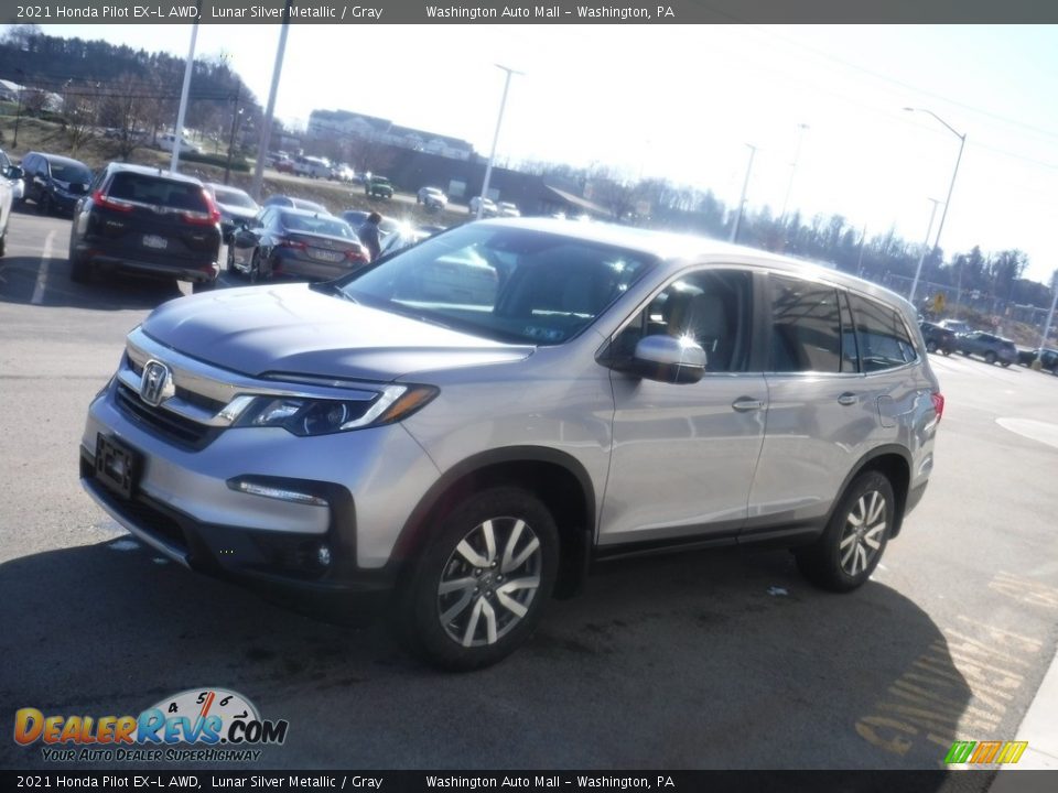 2021 Honda Pilot EX-L AWD Lunar Silver Metallic / Gray Photo #6