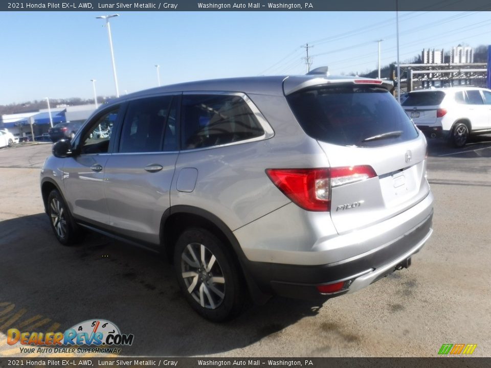 2021 Honda Pilot EX-L AWD Lunar Silver Metallic / Gray Photo #8