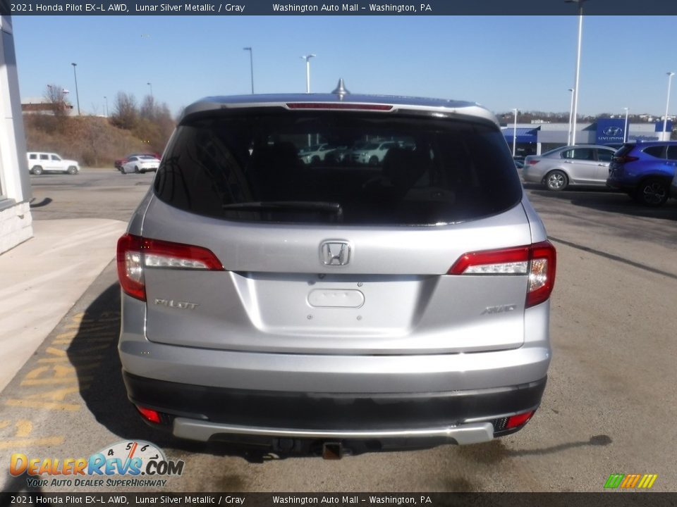 2021 Honda Pilot EX-L AWD Lunar Silver Metallic / Gray Photo #9