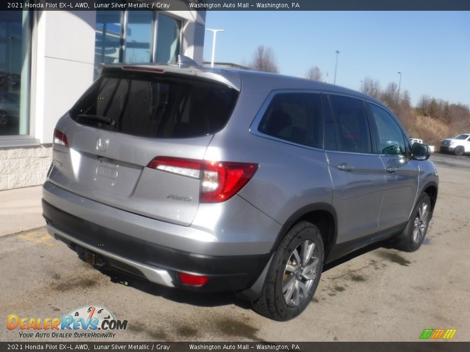 2021 Honda Pilot EX-L AWD Lunar Silver Metallic / Gray Photo #10
