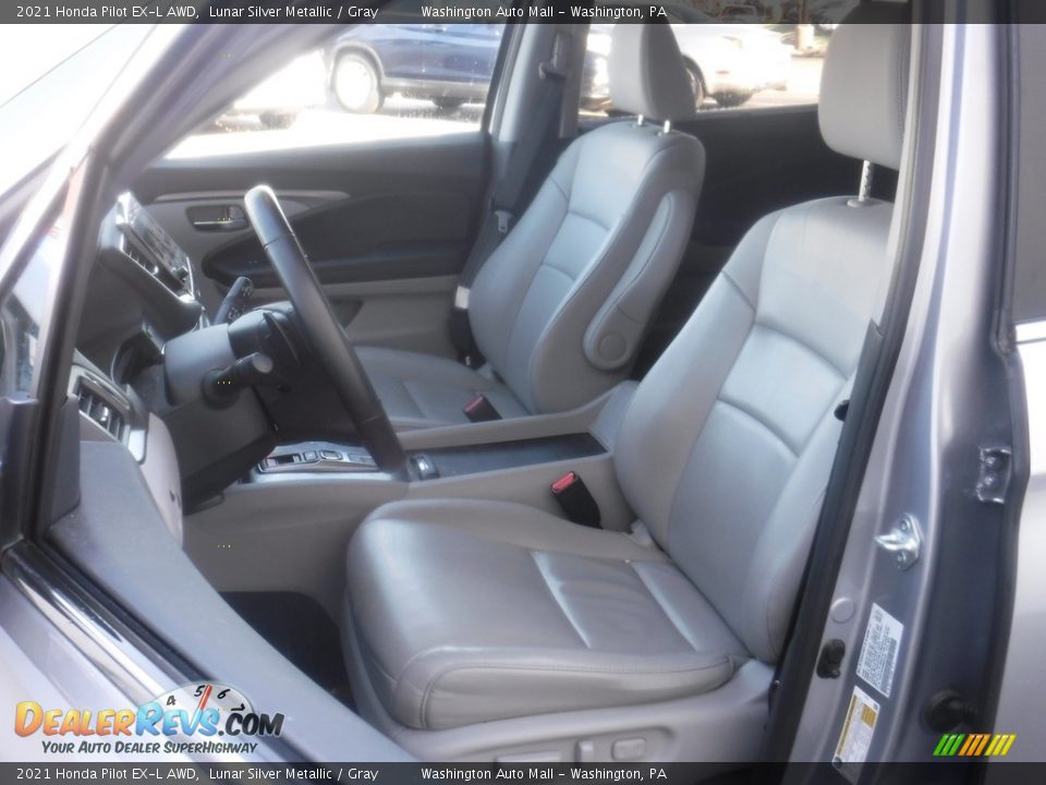 2021 Honda Pilot EX-L AWD Lunar Silver Metallic / Gray Photo #18
