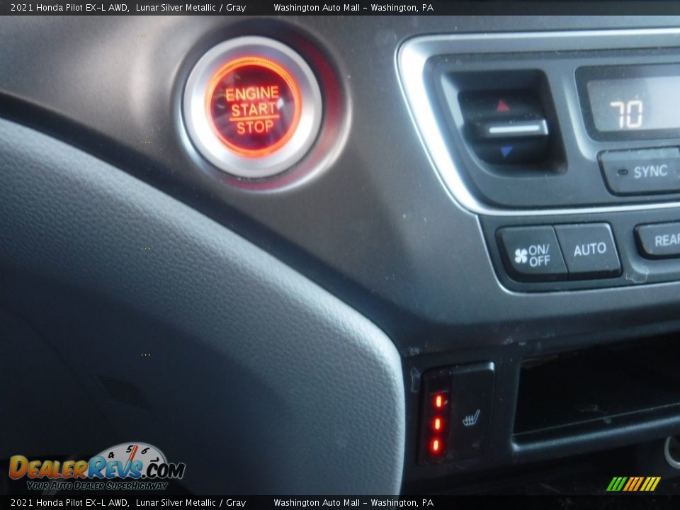 2021 Honda Pilot EX-L AWD Lunar Silver Metallic / Gray Photo #20