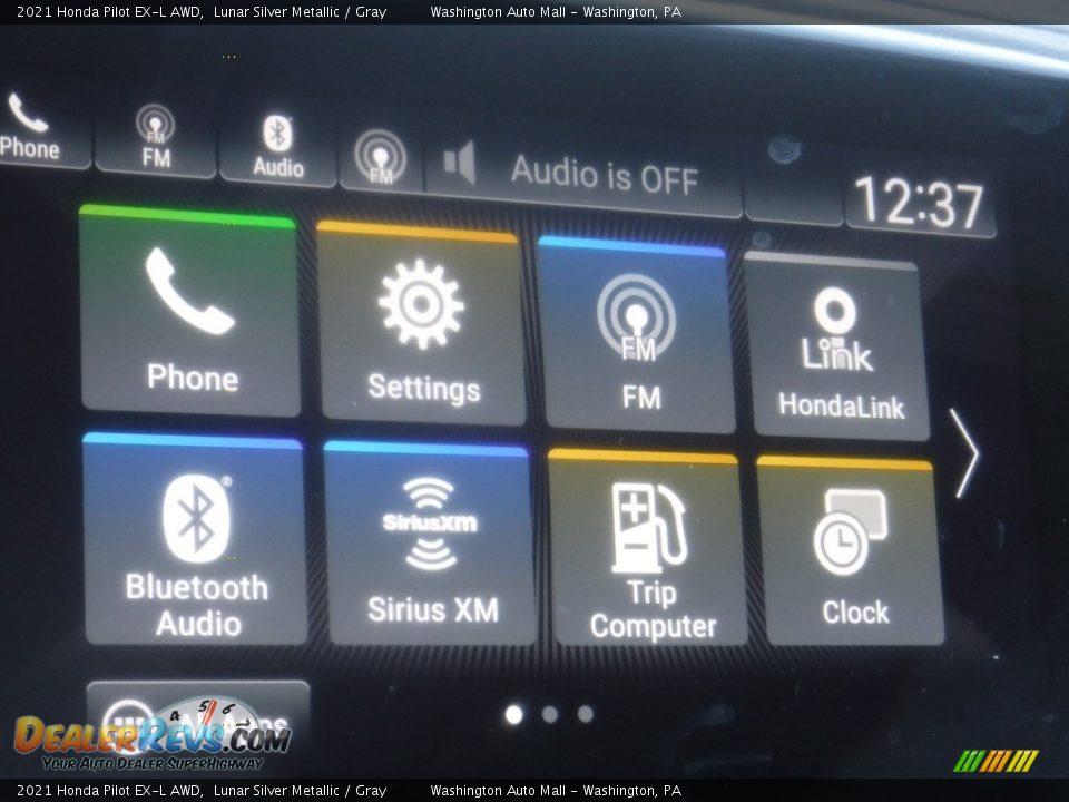 2021 Honda Pilot EX-L AWD Lunar Silver Metallic / Gray Photo #21