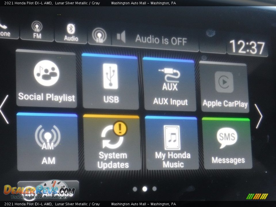 2021 Honda Pilot EX-L AWD Lunar Silver Metallic / Gray Photo #22