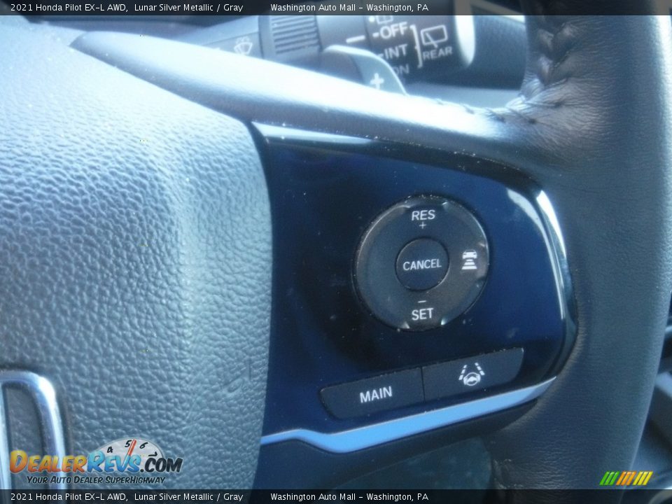 2021 Honda Pilot EX-L AWD Lunar Silver Metallic / Gray Photo #26