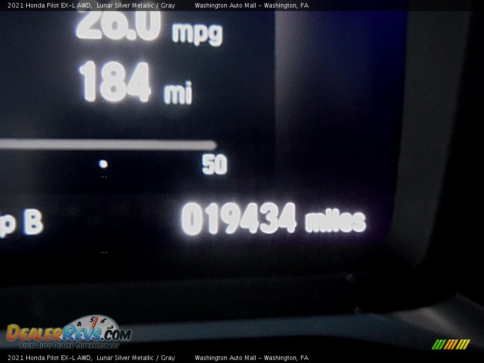 2021 Honda Pilot EX-L AWD Lunar Silver Metallic / Gray Photo #36