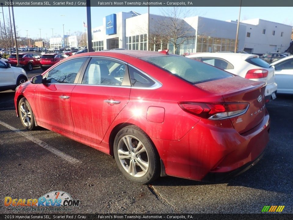 2019 Hyundai Sonata SEL Scarlet Red / Gray Photo #2