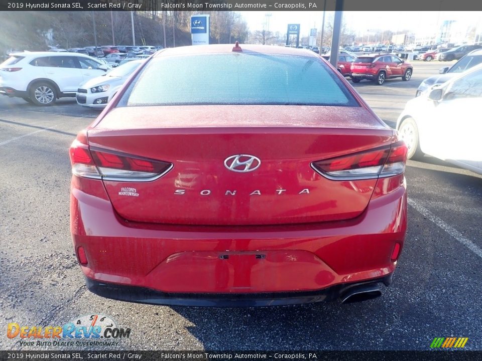 2019 Hyundai Sonata SEL Scarlet Red / Gray Photo #3