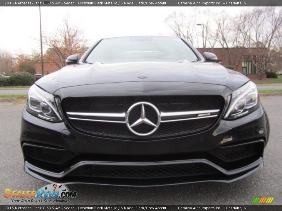 2016 Mercedes-Benz C 63 S AMG Sedan Obsidian Black Metallic / S Model Black/Grey Accent Photo #4