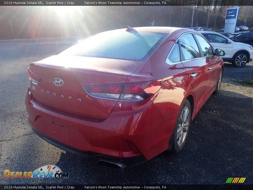 2019 Hyundai Sonata SEL Scarlet Red / Gray Photo #4