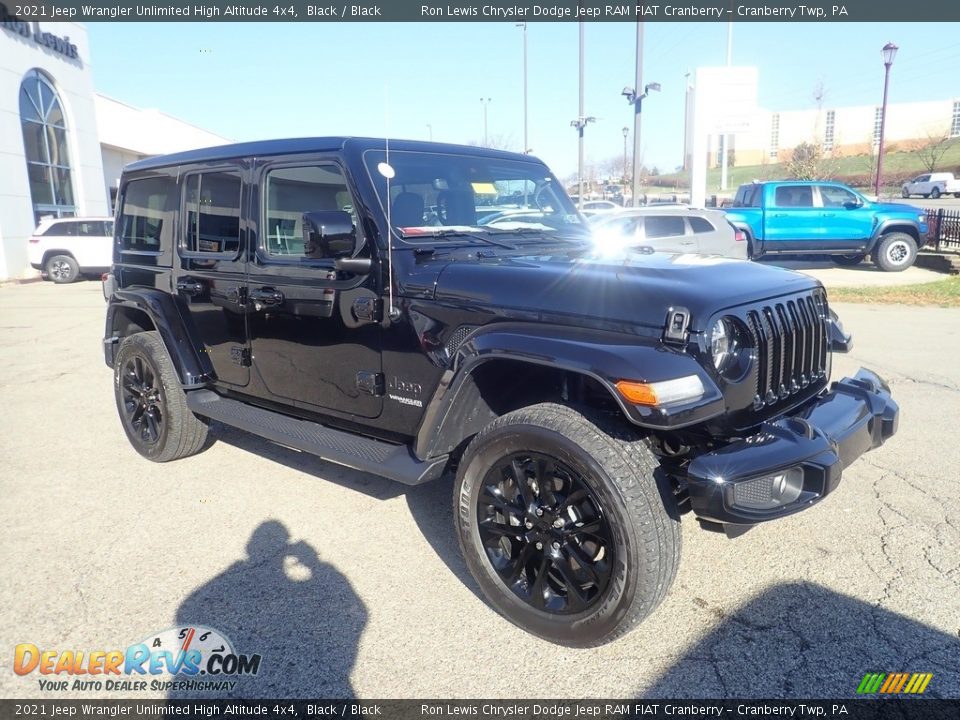 2021 Jeep Wrangler Unlimited High Altitude 4x4 Black / Black Photo #8