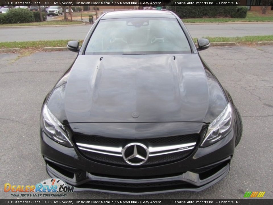 2016 Mercedes-Benz C 63 S AMG Sedan Obsidian Black Metallic / S Model Black/Grey Accent Photo #5
