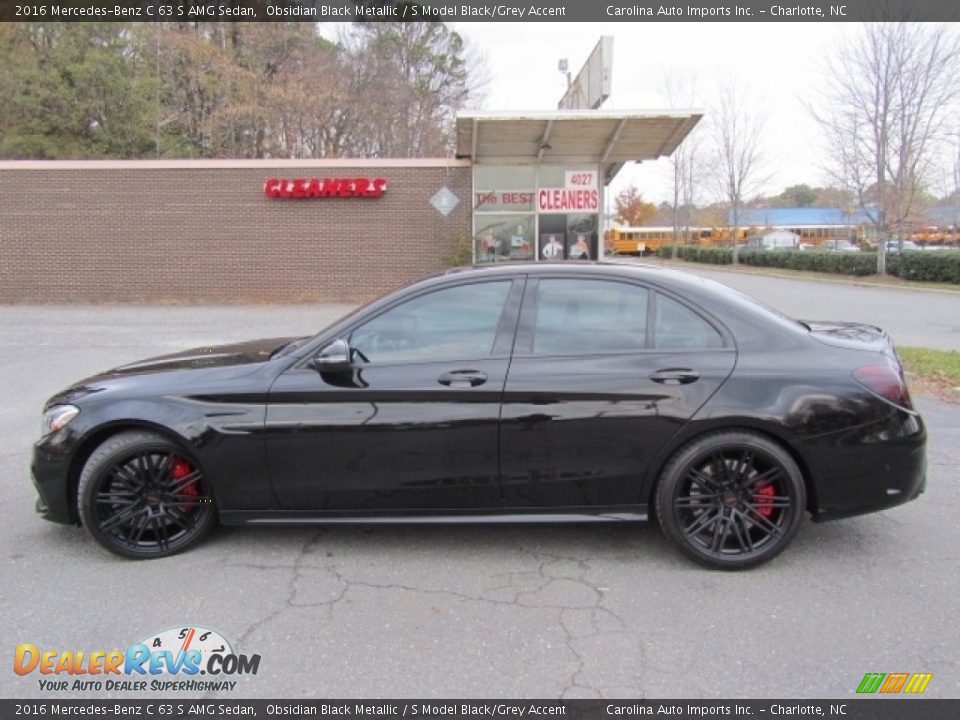 2016 Mercedes-Benz C 63 S AMG Sedan Obsidian Black Metallic / S Model Black/Grey Accent Photo #7