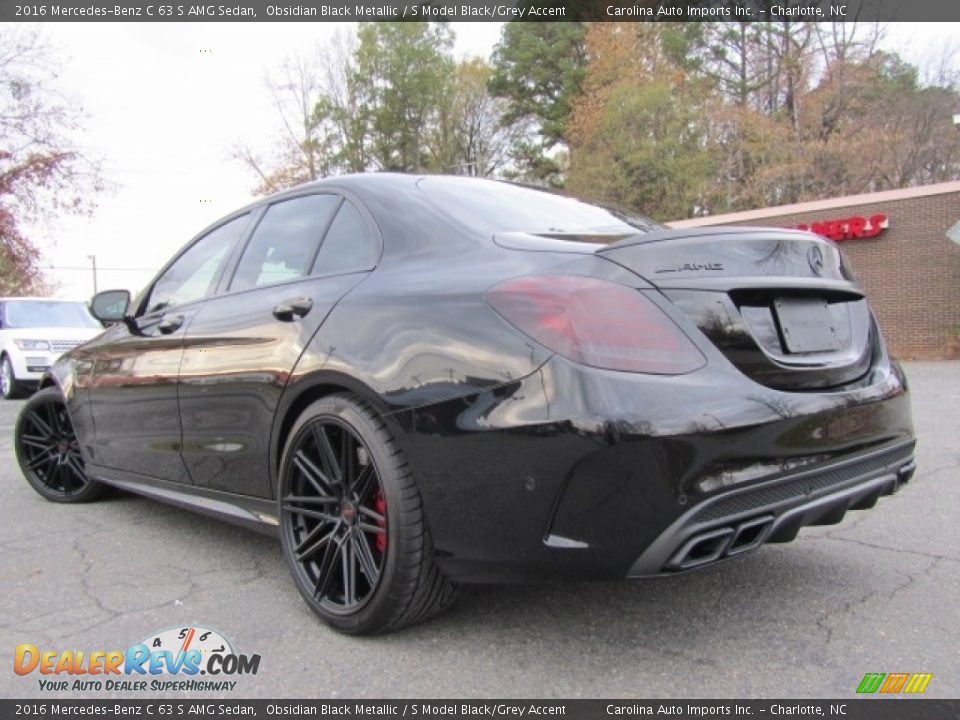 2016 Mercedes-Benz C 63 S AMG Sedan Obsidian Black Metallic / S Model Black/Grey Accent Photo #9