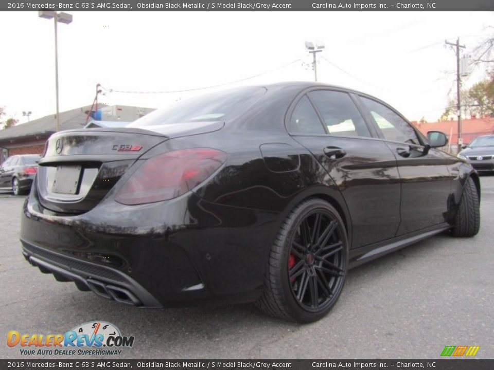2016 Mercedes-Benz C 63 S AMG Sedan Obsidian Black Metallic / S Model Black/Grey Accent Photo #10
