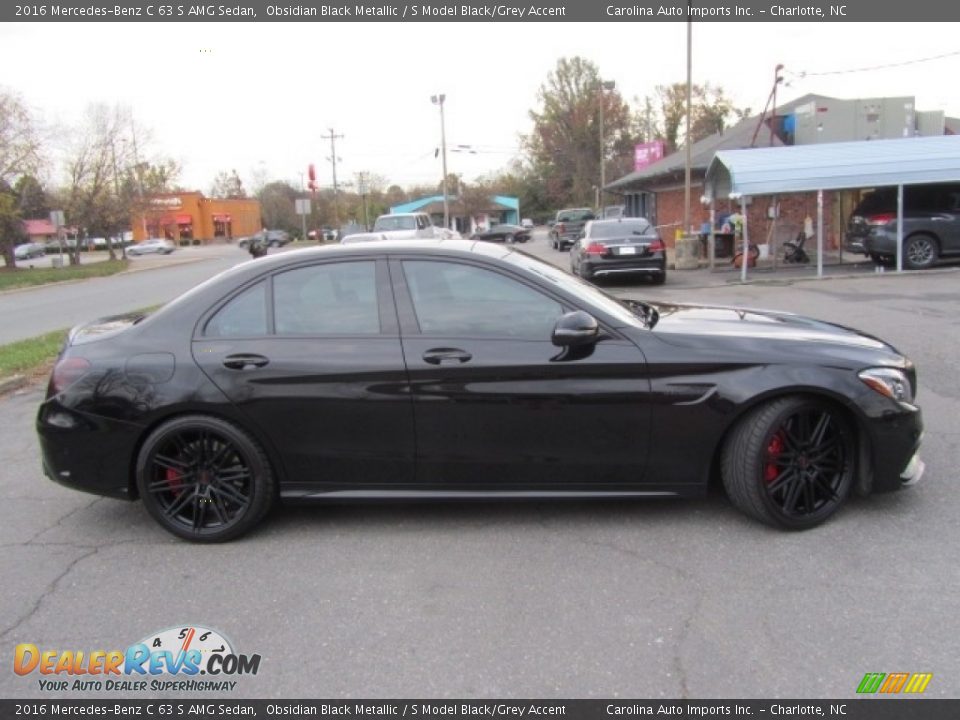 2016 Mercedes-Benz C 63 S AMG Sedan Obsidian Black Metallic / S Model Black/Grey Accent Photo #11