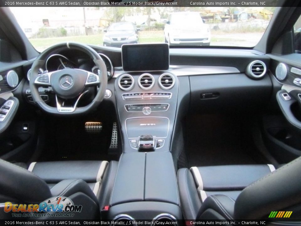 2016 Mercedes-Benz C 63 S AMG Sedan Obsidian Black Metallic / S Model Black/Grey Accent Photo #13