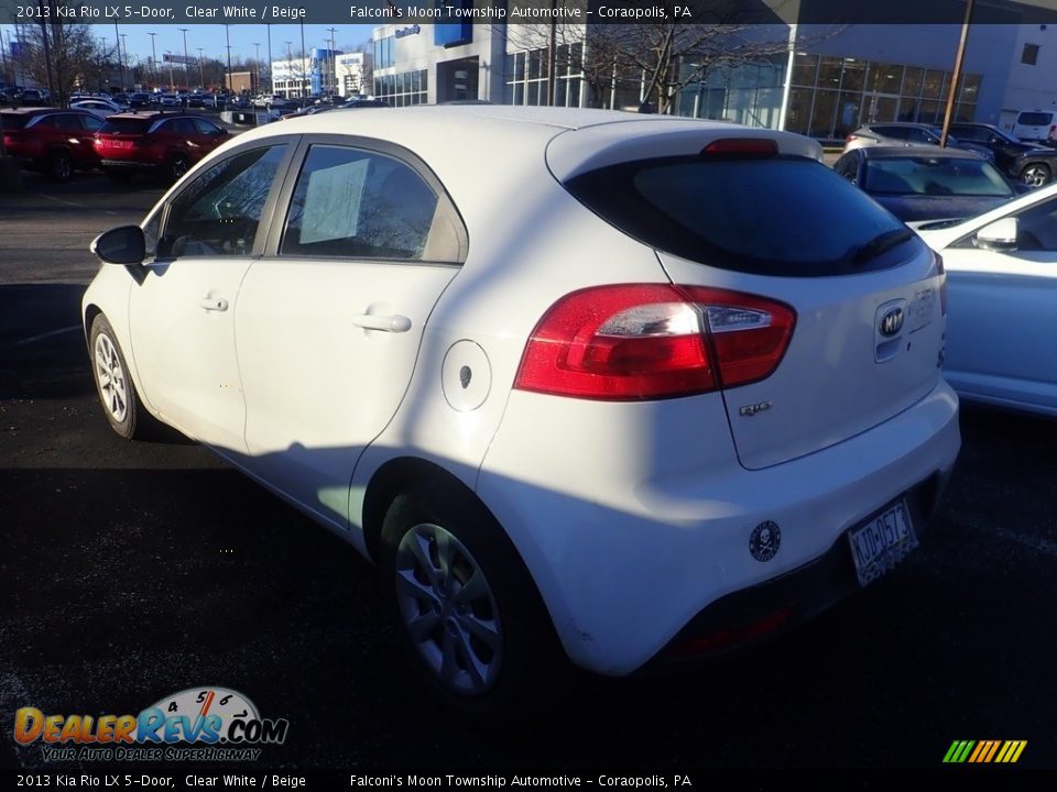 2013 Kia Rio LX 5-Door Clear White / Beige Photo #2