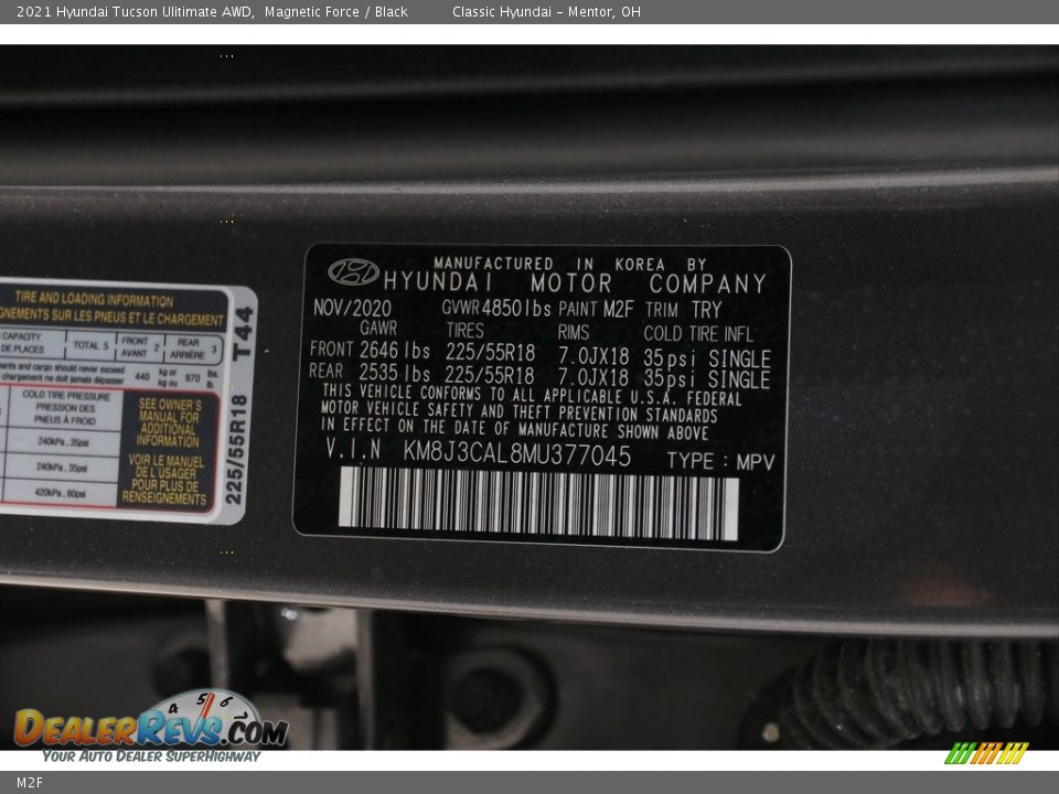 M2F - 2021 Hyundai Tucson