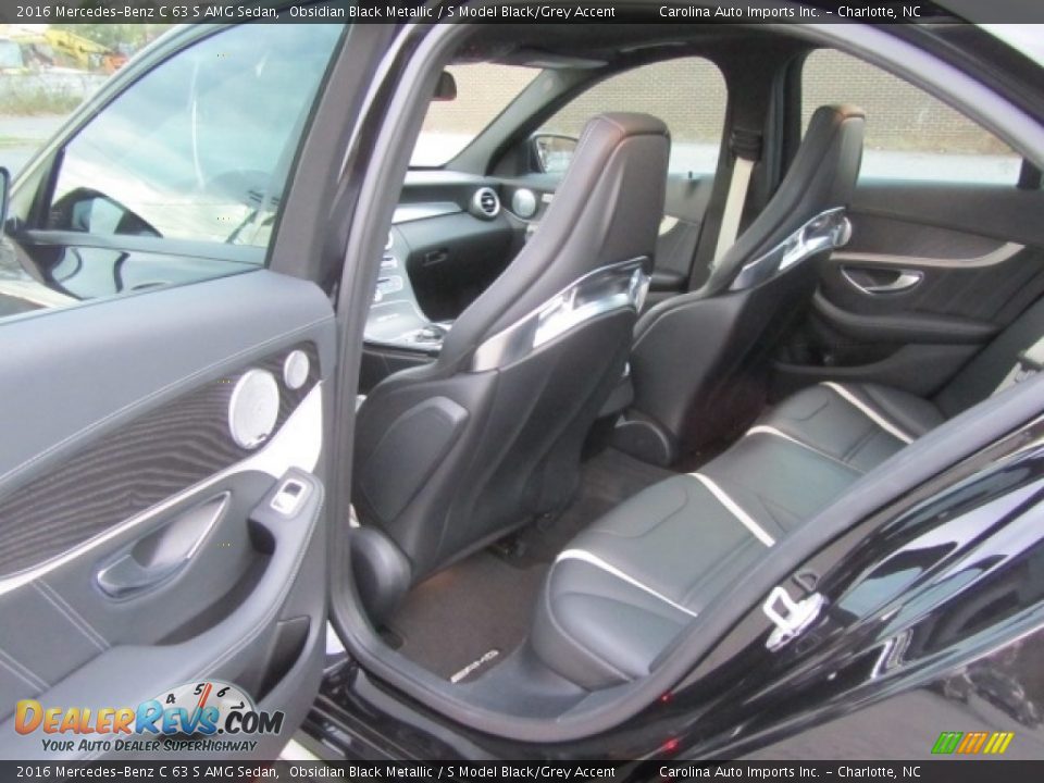 2016 Mercedes-Benz C 63 S AMG Sedan Obsidian Black Metallic / S Model Black/Grey Accent Photo #20