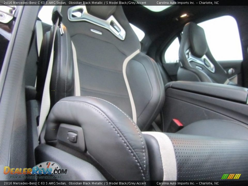 2016 Mercedes-Benz C 63 S AMG Sedan Obsidian Black Metallic / S Model Black/Grey Accent Photo #21