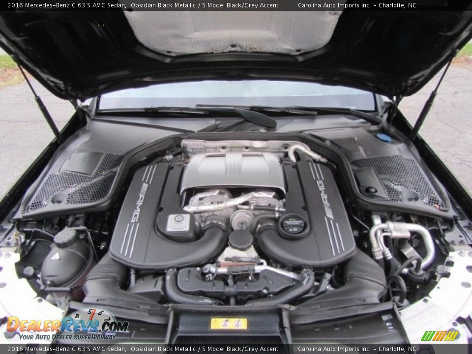 2016 Mercedes-Benz C 63 S AMG Sedan Obsidian Black Metallic / S Model Black/Grey Accent Photo #25