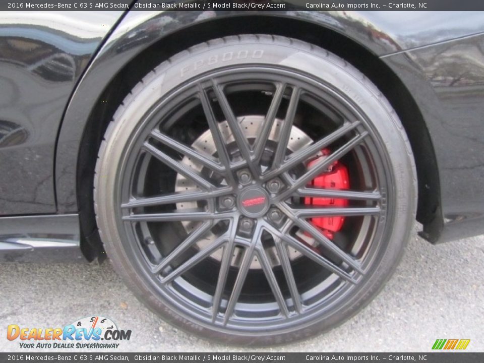 2016 Mercedes-Benz C 63 S AMG Sedan Obsidian Black Metallic / S Model Black/Grey Accent Photo #26